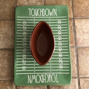 Rae Dunn Football Touchdown Platter Tray